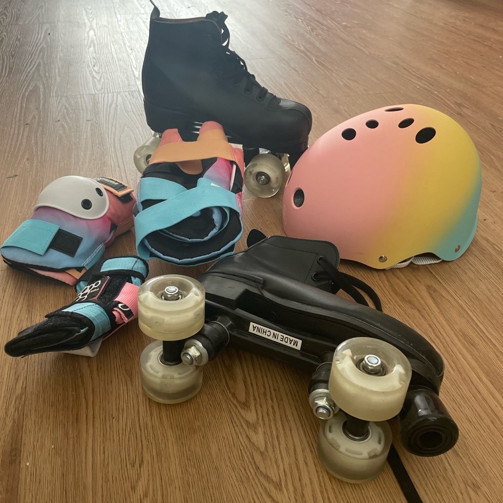 Angel Roller Skates & Triple Eight Protective Gear